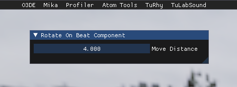 ImGui window showing the Move Distance slider